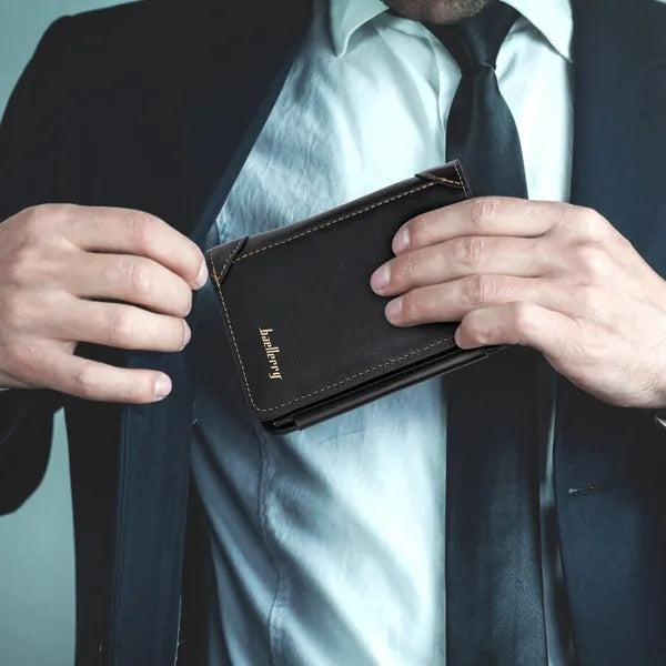 Cartera para Hombre de PU Leather – Compacta, Segura y Elegante