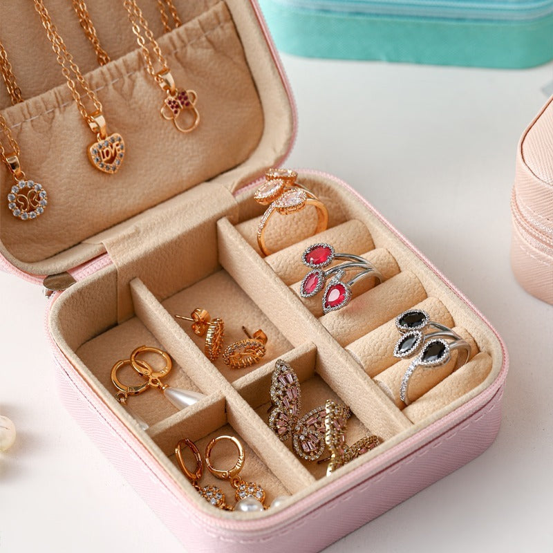 Organizador compacto de joyas en terciopelo