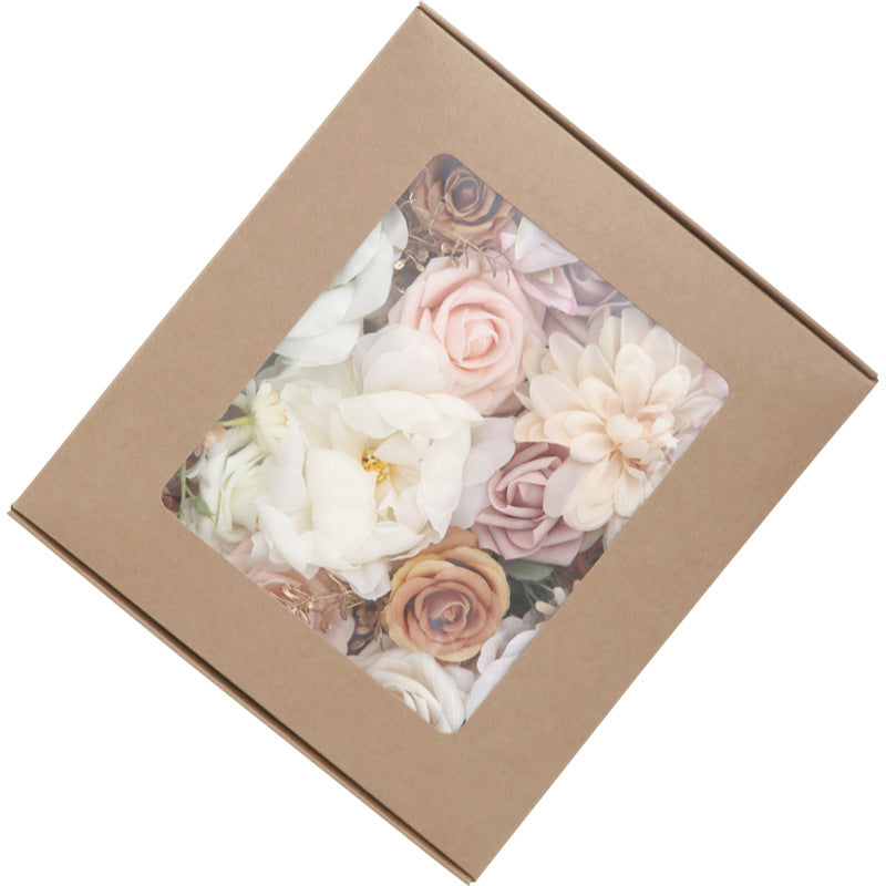 Caja de rosas decorativa premium