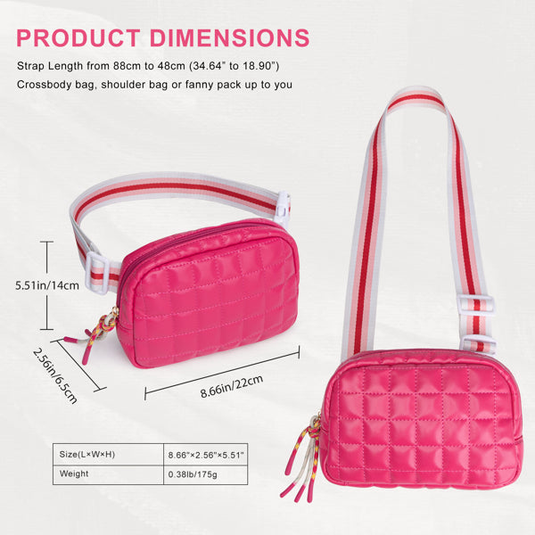 Bolso Éclat Puffer – Bandolera Acolchada Rosa