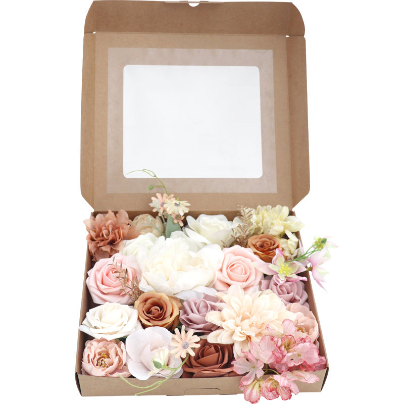 Caja de rosas decorativa premium