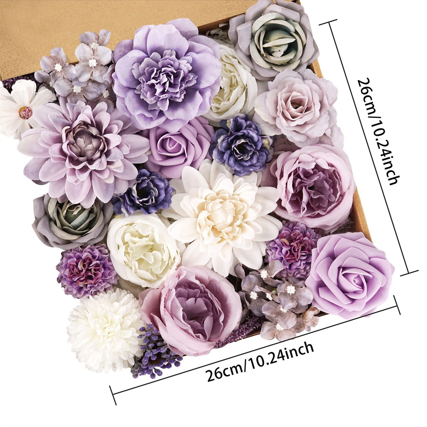 Caja de rosas decorativa premium