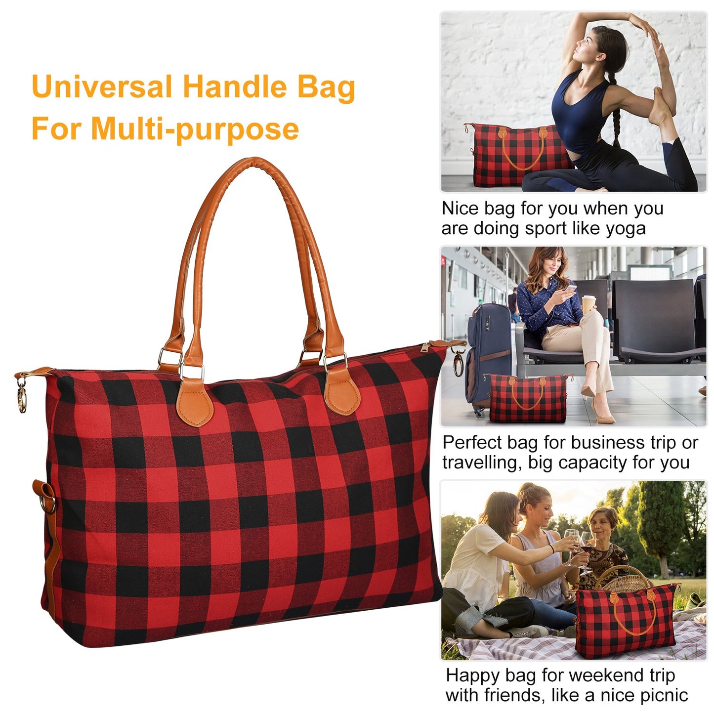 Bolso Tote de Viaje Grande – Resistente y Multifuncional