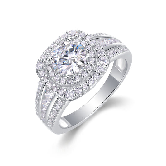 Anillo Moissanite 1ct en Plata S925 – Elegancia y Brillo Premium