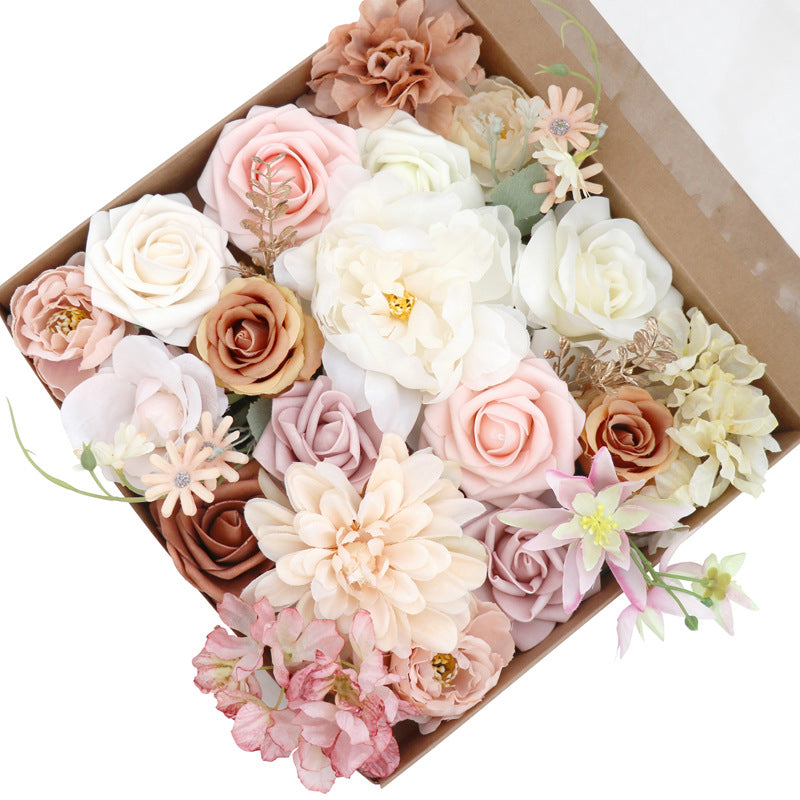 Caja de rosas decorativa premium