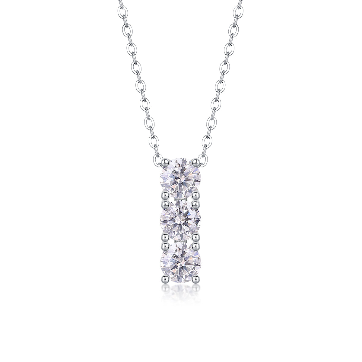 Collar de moissanita en plata S925