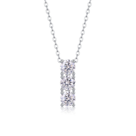 Collar de moissanita en plata S925
