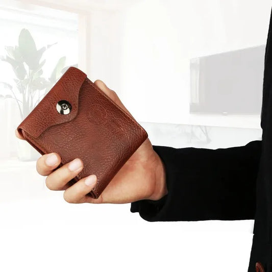 Cartera para Hombre Slim de PU Leather – RFID y Clip para Dinero