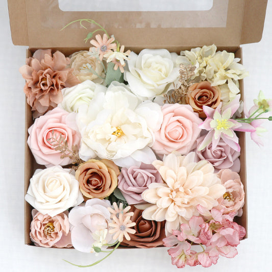 Caja de rosas decorativa premium