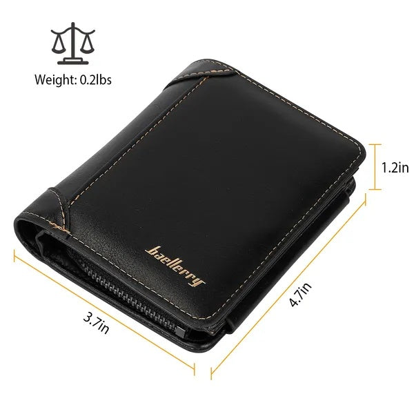 Cartera para Hombre de PU Leather – Compacta, Segura y Elegante