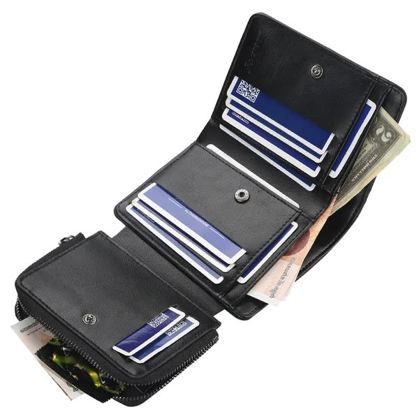 Cartera para Hombre de PU Leather – Compacta, Segura y Elegante