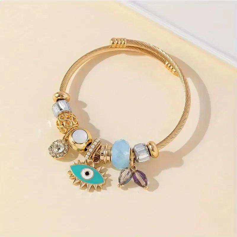 Pulsera DIY de cuentas con cristales